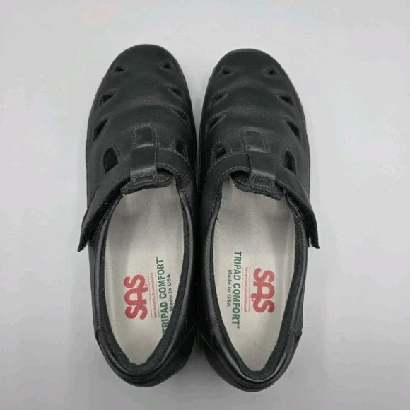 SAS Shoes Womens 9M Black Roamer Loafer Tripad Comfort T-Strap Mary Jane - Picture 10 of 14